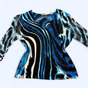 Y2K Mermaid Blue Beaded Top by Nygard Collection!